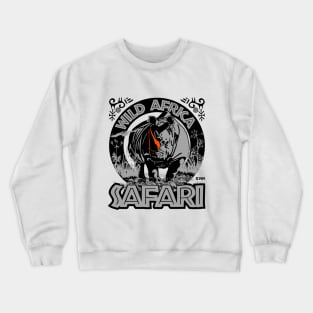 Wild Africa Safari, rhinoceros, Crewneck Sweatshirt